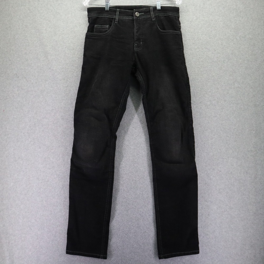 Street & Steel Jeans Mens 28 Oakland Motorcycle Riding Knee Pads Denim Black